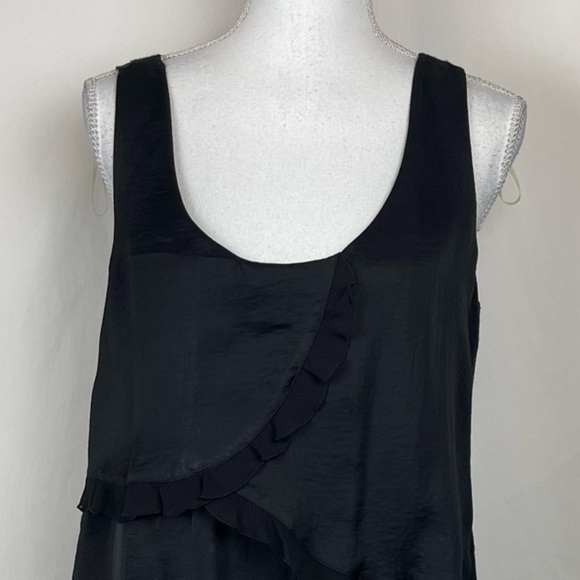 Nicole Miller Black Ruffled Shift Dress - Picture 3 of 12